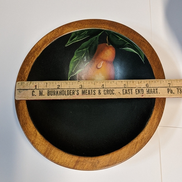 Wooden bowls, small (5) hand painted, signed - Picture 9 of 10